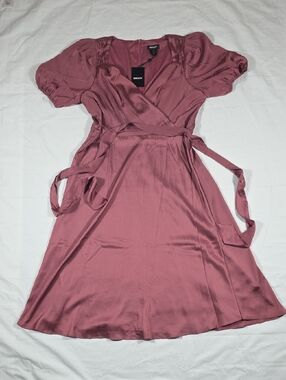 DKNY Rose Wrap Midi Dress